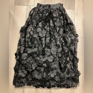 Dollskill Sugar Thrillz Elegant Black Floral Lace Skirt